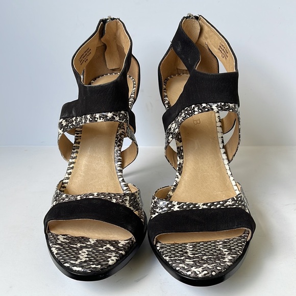 L.A.M.B Open Toe Platform Leather Heel Sandals size 9M - Picture 3 of 9